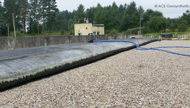 Deshidratación de lodos en una planta de tratamiento de aguas residuales, Lituania
