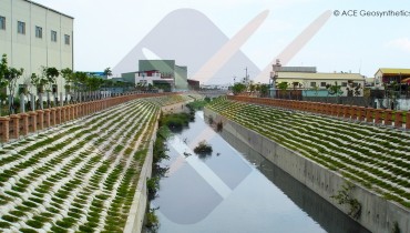 Protección Ribereña, Canal Niaosong, Kaohsiung, Taiwán