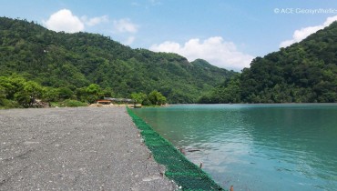 Les utilisations multifonctionnelles de ACEBag™ pour le confinement des sols dragués et la construction de batardeaux, Nantou, Taiwan