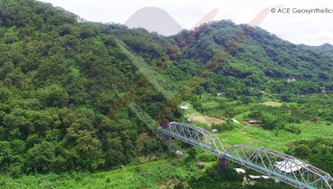 Contrôle de l'érosion et protection de surface de la pente supérieure du portail du tunnel, Taïwan