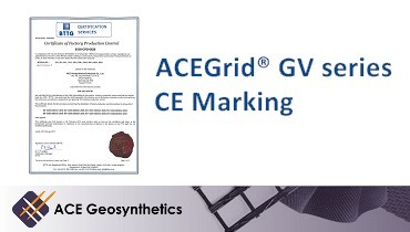 ACE Geosynthetics introduces PVA geogrid as the new product line endorsed by CE marking ACE Geosynthetics introduces PVA geogrid as the new product line endorsed by CE marking