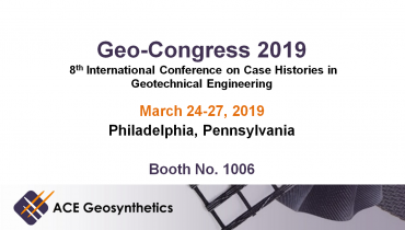 Visit ACE Geosynthetics at Geo-Congress 2019 in Philadelphia, Pennsylvania!