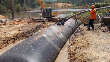 Use Geotextile Tube as Mine Slurry Dewatering Treatment, Indonesia