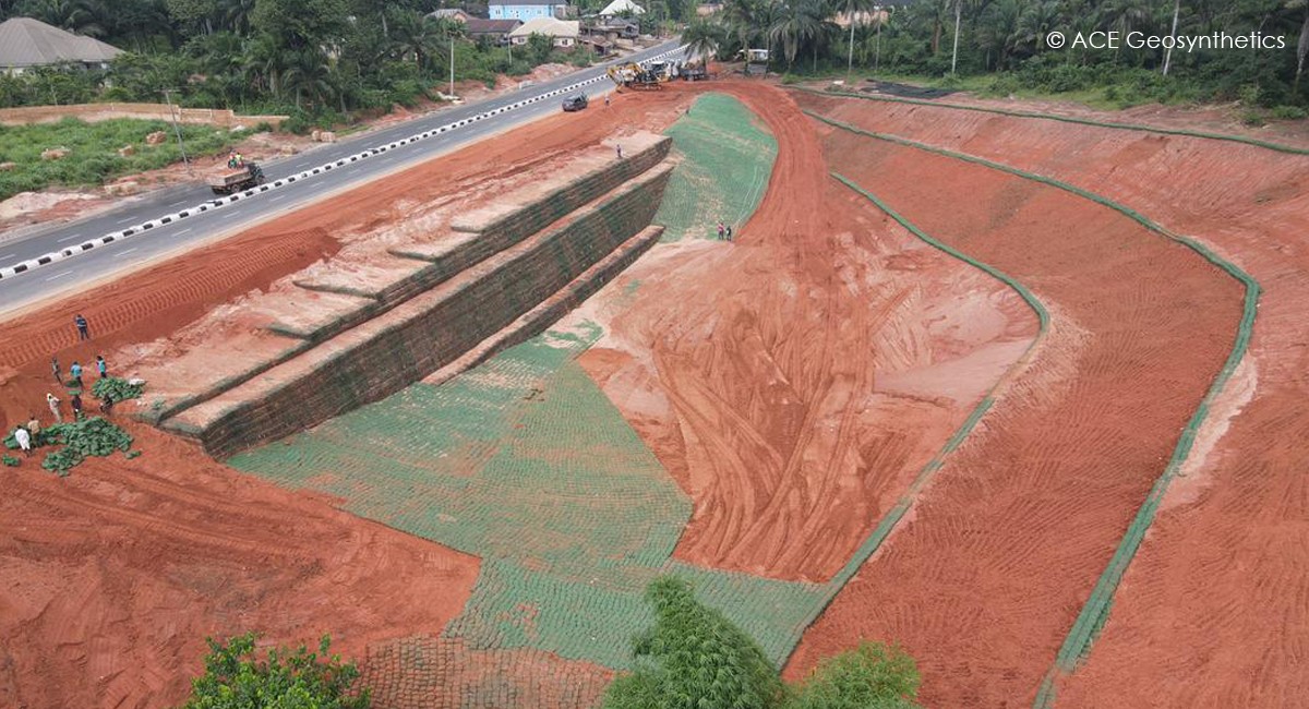 Road Widening and Slope Restoration with Geosynthetic Reinforced Soil Slope, Nigeria