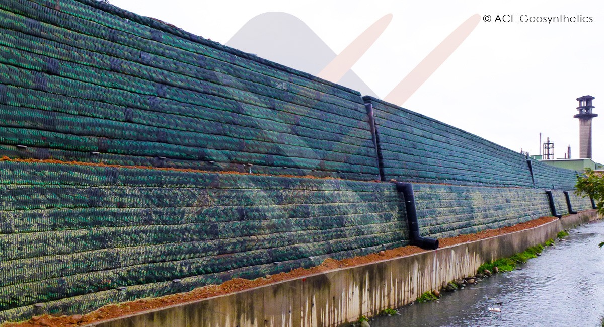 Reinforced Earth Embankment, Taiwan Pavilion Expo Park, Hsinchu, Taiwan