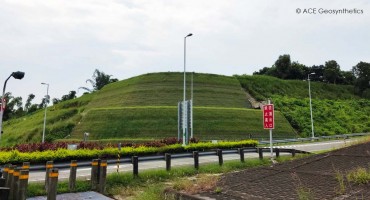 Gia cố mái dốc, nút giao Tianliao, đường cao tốc quốc gia số 3, Đài Loan