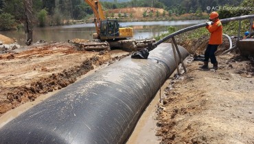 Sử dụng ống vải địa kỹ thuật trong tách nước bùn mỏ